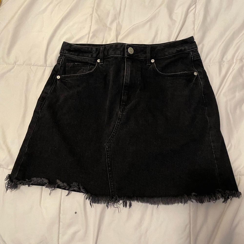 Loft | Black Jean Skirt